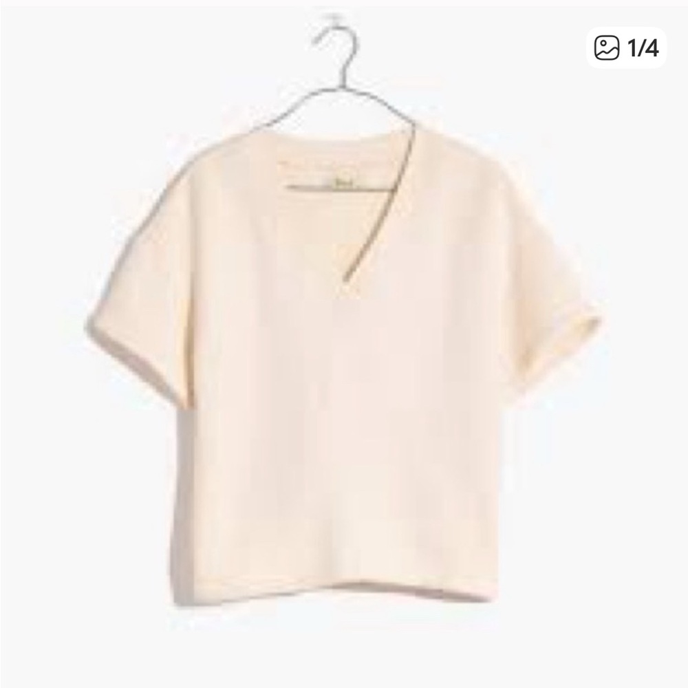 Madewell MWL V Neck Skort Sleeve Sweatshirt